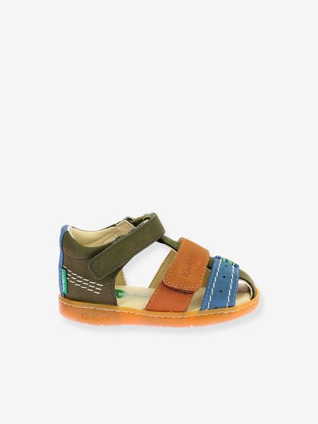 Baby lederen sandalen Bazar KICKERS® kaki - vertbaudet enfant 