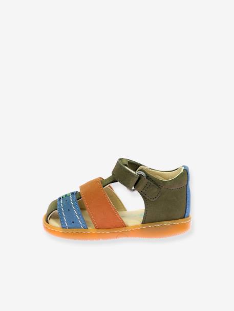 Sandales cuir bébé Bazar kaki - vertbaudet enfant 