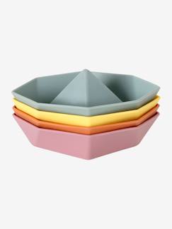 Puériculture-Toilette de bébé-Lot de 4 bateaux de bain en silicone