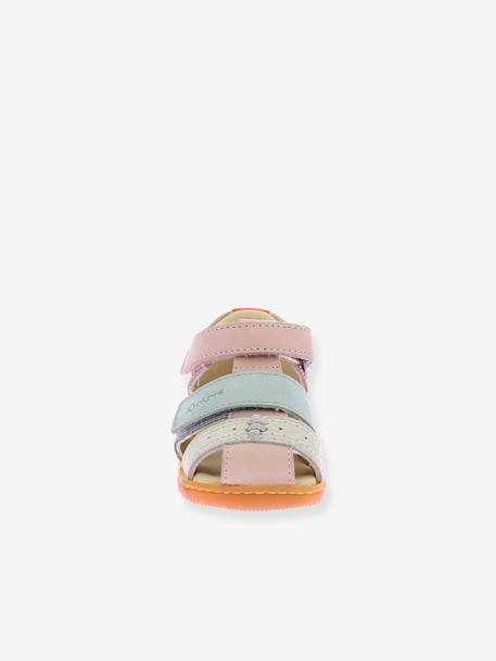 Sandales cuir bébé Bazar rose - vertbaudet enfant 