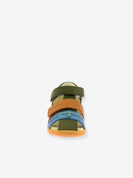 Sandales cuir bébé Bazar kaki - vertbaudet enfant 