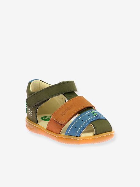 Sandales cuir bébé Bazar kaki - vertbaudet enfant 