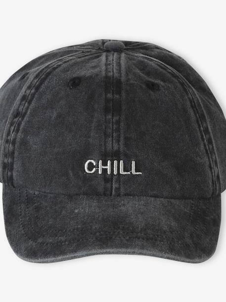 Casquette « Chill » enfant anthracite+vert d'eau+violet - vertbaudet enfant 