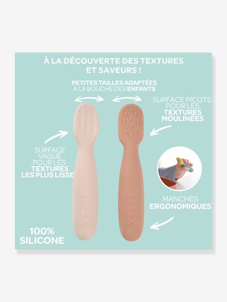 Lot de 2 pré-cuillères d'apprentissage en beige+terracotta+vert sauge - vertbaudet enfant 