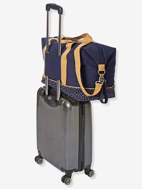 Sac à langer week-end MALAGA MARINE GRISE+sauge+vert imprimé - vertbaudet enfant 