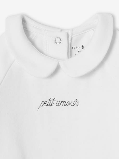 Geboorteset: beha, romper, pyjama, welkomstkaart en ENVIE DE FRAISE zakje wit - vertbaudet enfant 