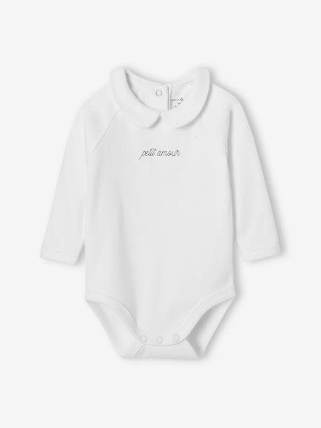 Geboorteset: beha, romper, pyjama, welkomstkaart en ENVIE DE FRAISE zakje wit - vertbaudet enfant 