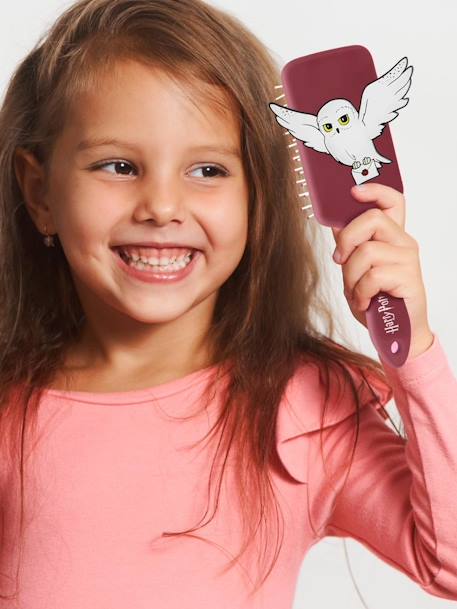 Brosse à cheveux Harry Potter avec apllication 3D Hedwige en silicone bordeaux - vertbaudet enfant 
