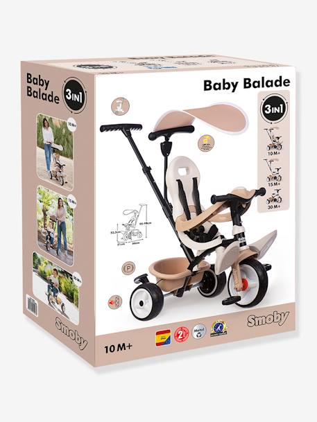 Tricycle Baby Balade plus - beige - vertbaudet enfant 