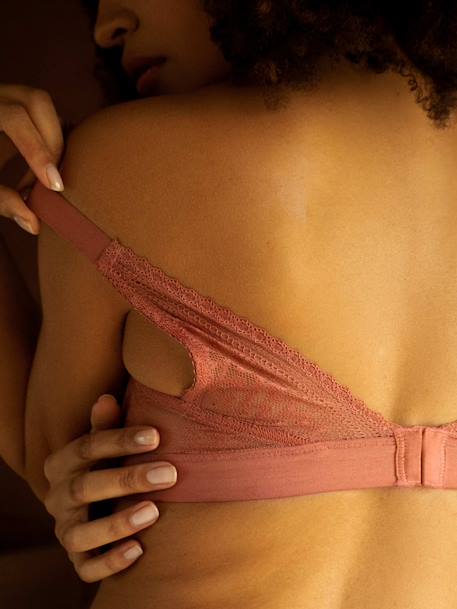 Zwangerschaps- en borstvoedingsbeha Serena CACHE HEART zonder beugel Grijs gechineerd/zwart+Lichtroze (Blush)+terracotta+ZWART - vertbaudet enfant 