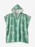 Poncho de bain / plage enfant personnalisable, avec coton recyclé blanc imprimé+carreaux bleu+lilas+menthe - vertbaudet enfant 