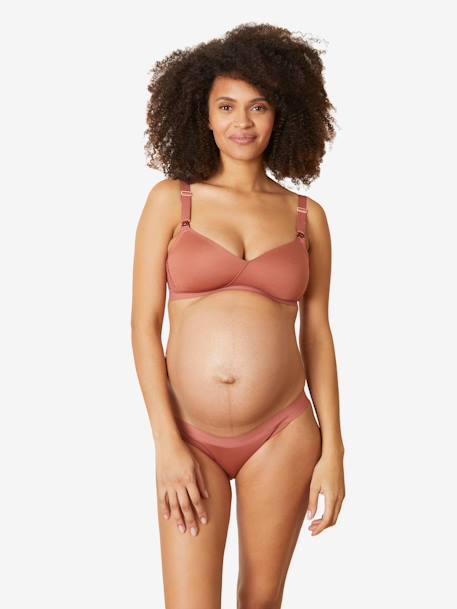 Soutien-gorge de grossesse et d'allaitement Serena CACHE C¼UR sans armatures BLUSH+NOIR+NOIR GRIS+terracotta - vertbaudet enfant 