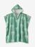 Poncho de bain / plage enfant personnalisable, avec coton recyclé blanc imprimé+carreaux bleu+lilas+menthe - vertbaudet enfant 