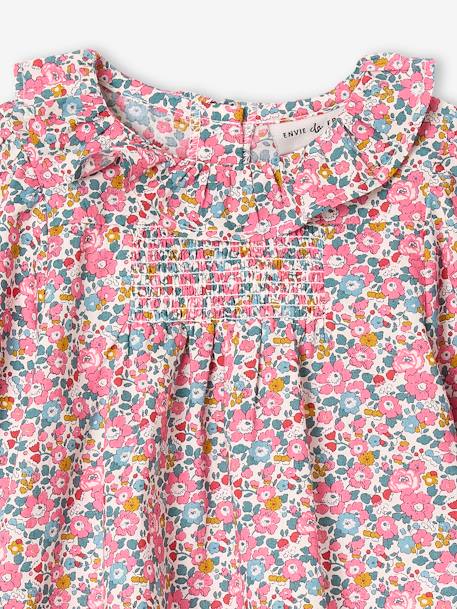 2-delige geboorteset: Liberty blouse en bloomer ENVIE DE FRAISE ecru - vertbaudet enfant 