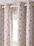 Lot de 2 rideaux à oeillets occultants imprimé coeur beige imprimé - vertbaudet enfant 