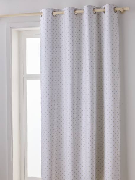 Rideau à oeillets occultant imprimé triangle ECRU/ TRIANGLES - vertbaudet enfant 