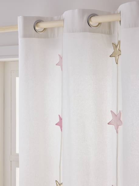 Rideau tamisant Magie ECRU+ECRU / VERT - vertbaudet enfant 