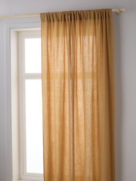 Rideau tube tamisant en gaze de coton blanc+bleu grisé+cannelle+écru+rose+rose poudré+vert sauge - vertbaudet enfant 