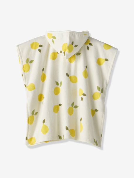 Poncho de bain / plage enfant personnalisable, avec coton recyclé blanc imprimé+carreaux bleu+lilas+menthe - vertbaudet enfant 