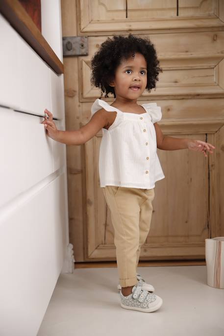 Blouse en voile de coton bébé vanille - vertbaudet enfant 