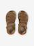 Sandalen met klittenband van leer voor kinderen, kleuterschoolcollectie kameel - vertbaudet enfant 