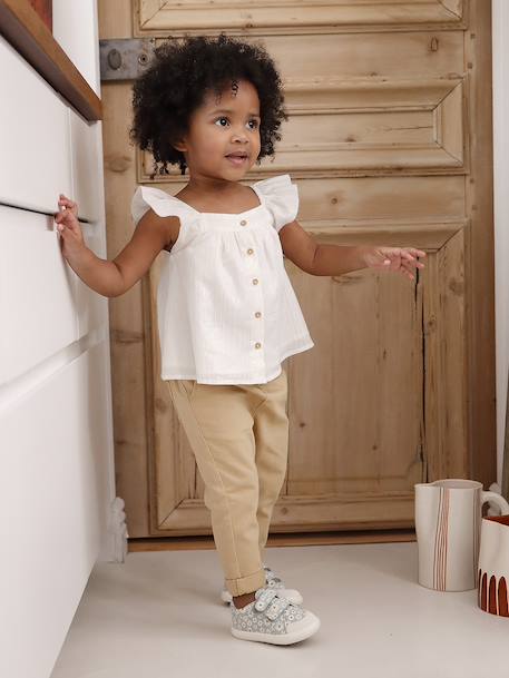 Blouse en voile de coton bébé vanille - vertbaudet enfant 