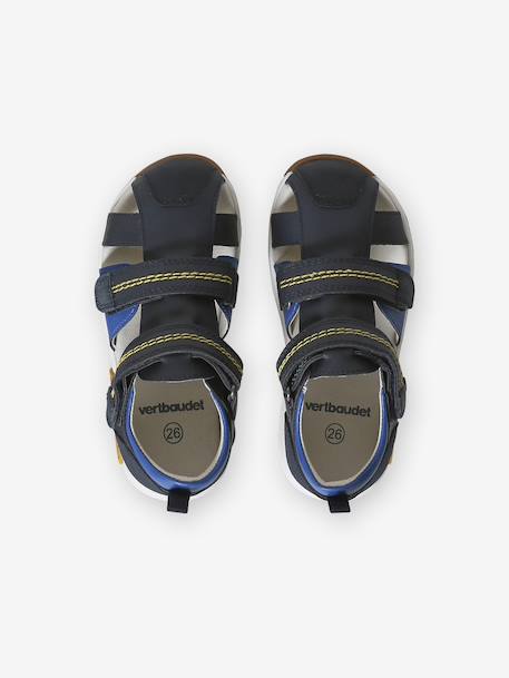 Sandalen met klittenband kinderen kleutercollectie veel blauw - vertbaudet enfant 