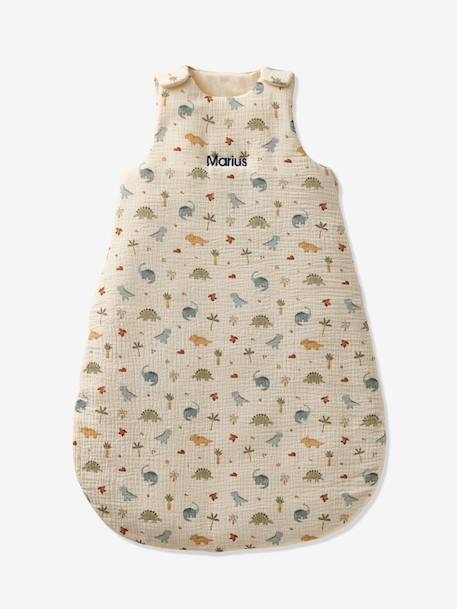 Aanpasbare slaapzak van hydrofiel katoen MINISAURUS meerkleurig - vertbaudet enfant 