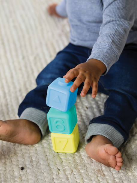 8 stapelkubussen INFANTINO meerkleurig - vertbaudet enfant 