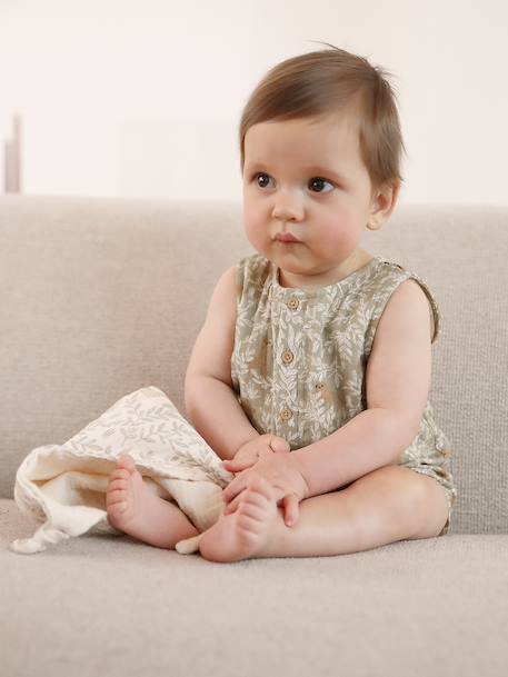 Combishort naissance imprimé kaki - vertbaudet enfant 