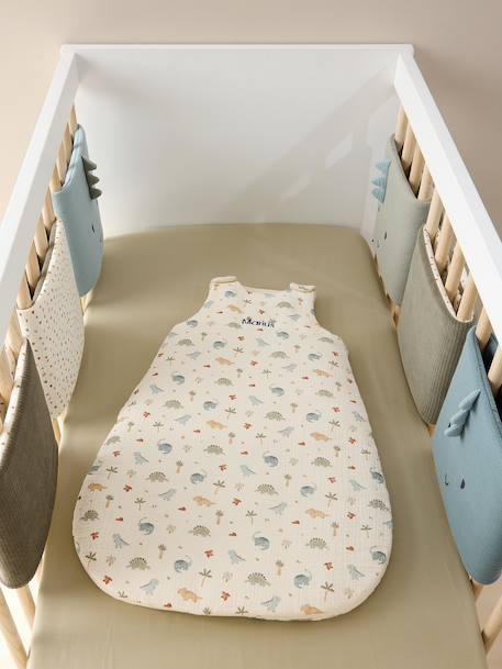 Aanpasbare slaapzak van hydrofiel katoen MINISAURUS meerkleurig - vertbaudet enfant 