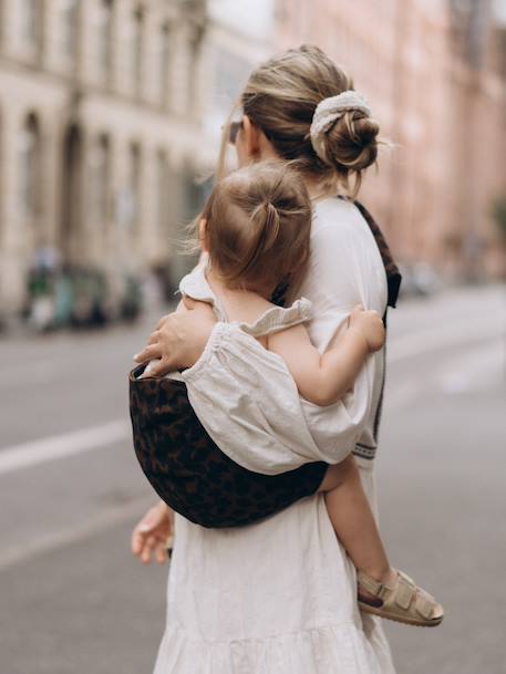 Porte-bébé et enfant 9 mois - 4 ans gris imprimé+marron imprimé - vertbaudet enfant 
