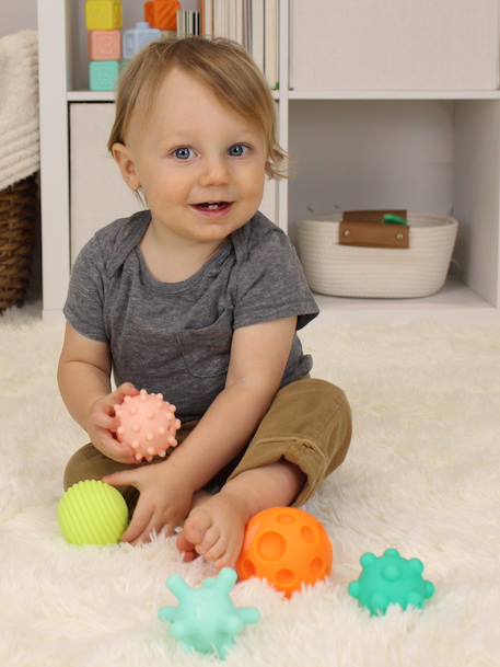 Set van 8 super soft sensorische ballen INFANTINO meerkleurig - vertbaudet enfant 