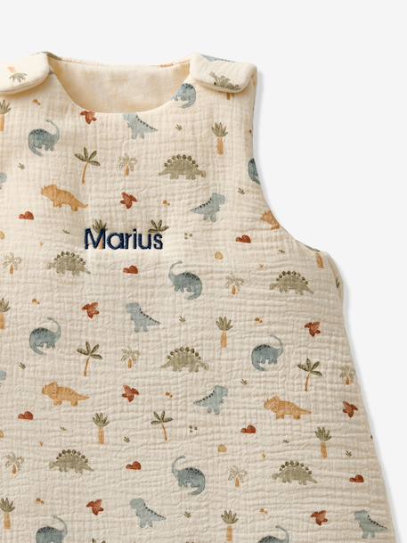 Aanpasbare slaapzak van hydrofiel katoen MINISAURUS meerkleurig - vertbaudet enfant 