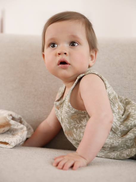 Combishort naissance imprimé kaki - vertbaudet enfant 
