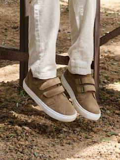 Chaussures-Baskets enfant garçon cuir à scratchs