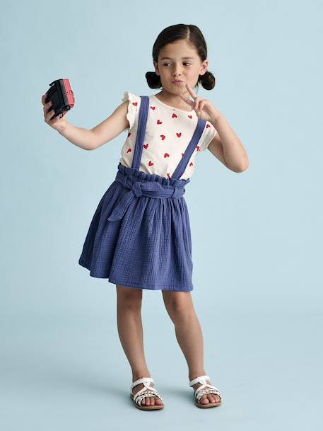 Sandalen met klittenband van leer voor kinderen, kleuterschoolcollectie VERTBAUDET wit - vertbaudet enfant 