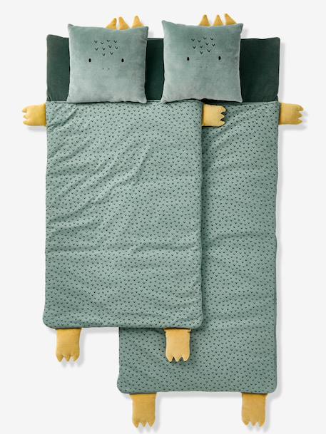 Sac de couchage + Coussin Animaux multicolore+vert imprimé - vertbaudet enfant 