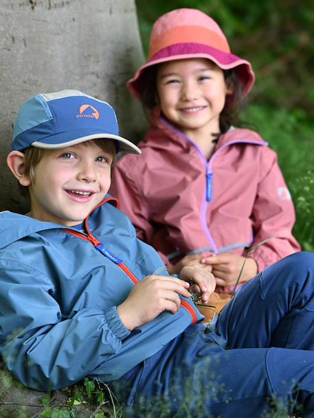 Lichte regenjas voor kinderen TIMI AIR FINKID oceaanblauw+rozenhout - vertbaudet enfant 