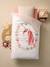 Parure housse de couette enfant et taie d'oreiller PETITE LICORNE, avec coton recyclé blanc imprimé - vertbaudet enfant 