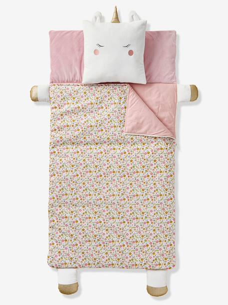 Sac de couchage + Coussin Animaux multicolore+vert imprimé - vertbaudet enfant 