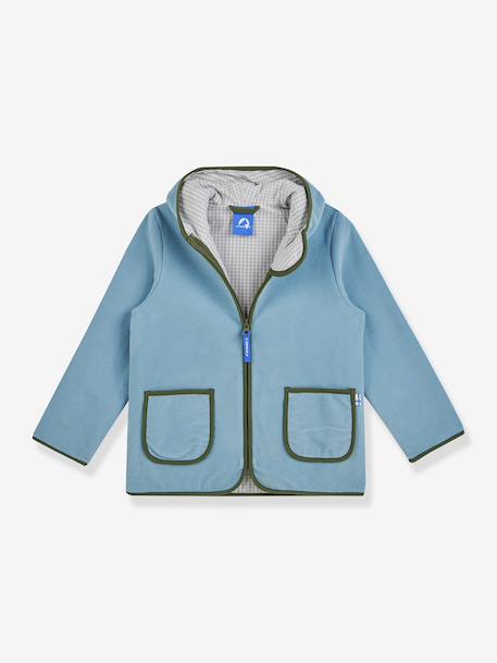 Fleece kinderjas TONTTU FINKID, zip-in binnenjas grijsblauw+oceaanblauw+petrolblauw - vertbaudet enfant 