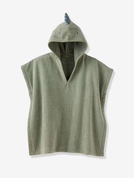 Poncho de bain bébé avec coton recyclé personnalisable Animal abricot+beige+ocre+olive - vertbaudet enfant 