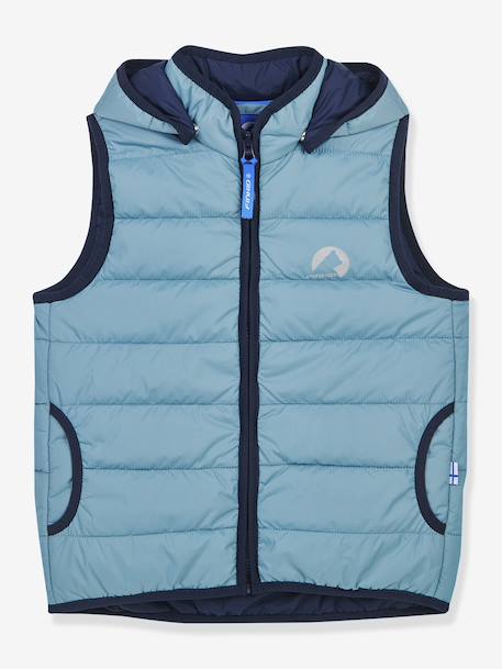 Lichtgewicht gewatteerd kindervest VANULI FINKID, zip-in binnenjas geel+grijsblauw - vertbaudet enfant 