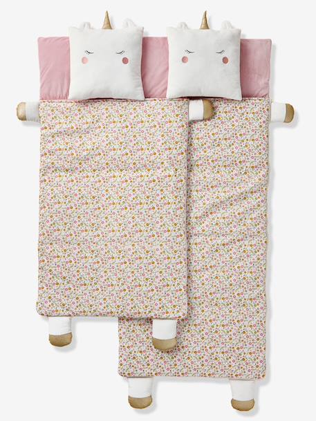 Slaapzak + kussen Dieren groen, bedrukt+meerkleurig - vertbaudet enfant 