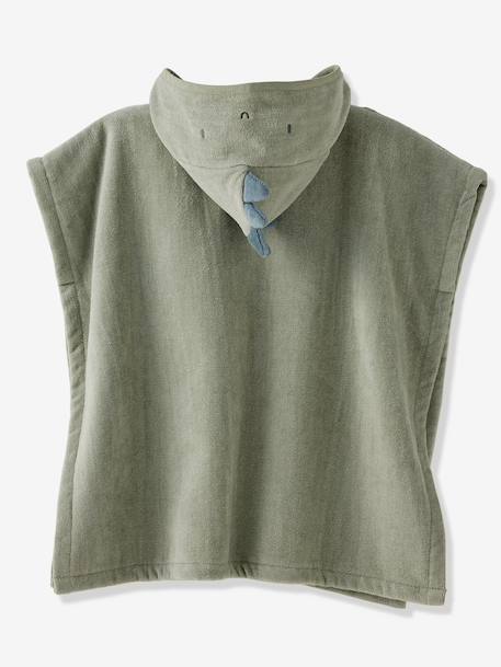 Poncho de bain bébé avec coton recyclé personnalisable Animal abricot+beige+ocre+olive - vertbaudet enfant 