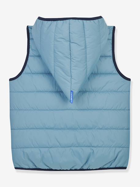 Lichtgewicht gewatteerd kindervest VANULI FINKID, zip-in binnenjas geel+grijsblauw - vertbaudet enfant 