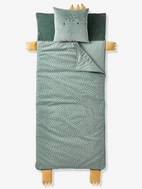 Sac de couchage + Coussin Animaux multicolore+vert imprimé - vertbaudet enfant 