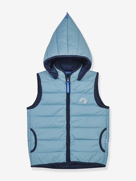 Lichtgewicht gewatteerd kindervest VANULI FINKID, zip-in binnenjas geel+grijsblauw - vertbaudet enfant 