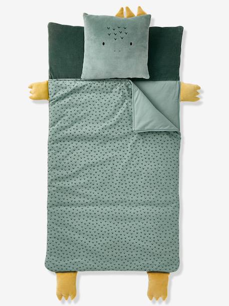 Slaapzak + kussen Dieren groen, bedrukt+meerkleurig - vertbaudet enfant 